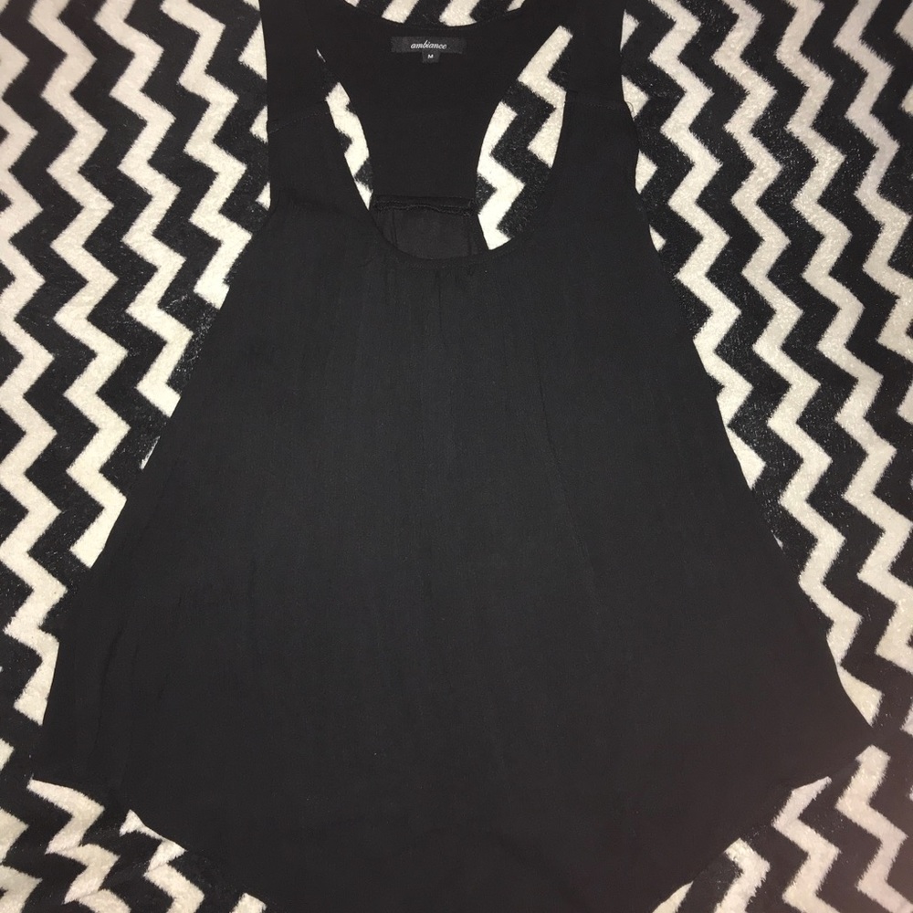 Black Razor Back Tank Top.